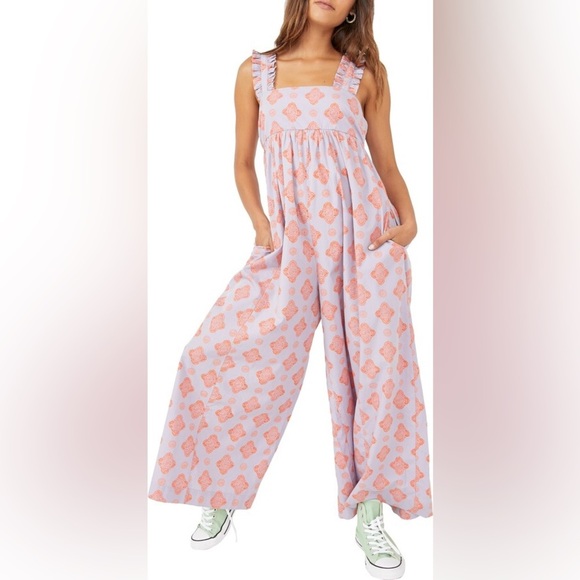Free People Katya printed jumpsuit in Lilac (D10) - Picture 11 of 11